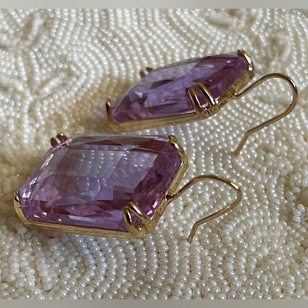 ✨Anthropologie Cecily Periwinkle Gemstone Earrings - Picture 6 of 11